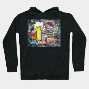 Pop-art Abstract Beer Alcohol Agony 202 Hoodie